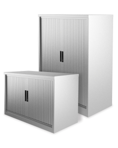 Silverline Kontrax Tambour Cabinet 1000mm Wide, Assembled - Supplied Empty 