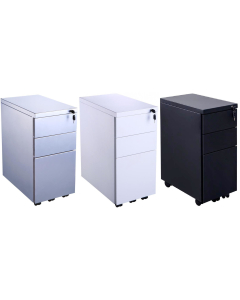 Aurora Steel Slimline Under Desk Mobile Pedestals