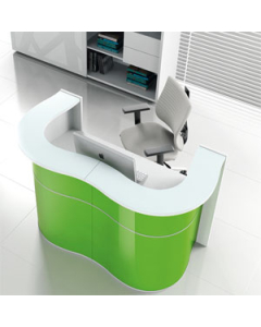 Wave (1) - Reception Counter Desk - W1624 x D841 x H740-1103mm