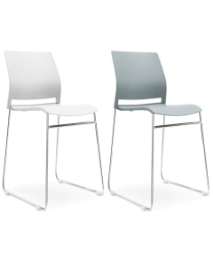Aurora Seating - Plain Shell Stool in Grey or White