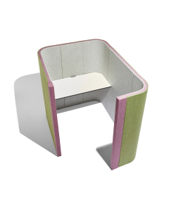 Acoustic Learning - 1400mm Wide Large Study Booth Including Desk (3 Height Options)