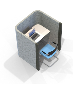 Acoustic Learning - Study Booth Including Desk (3 Height Options)