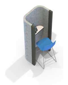 Acoustic Learning - Phone Booth Including Shelf