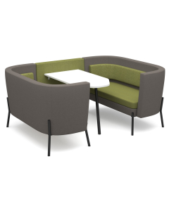 DMS Tilly Four Person Low Back Social Meeting Pod & Table