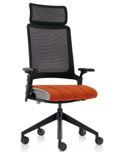 Orangebox - Kirn Mesh Back Task Armchair with Headrest & Upholstered Seat