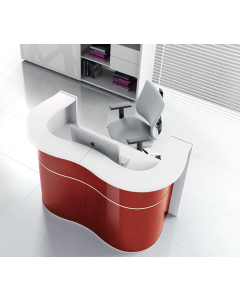 Wave (2) - Reception Counter Desk - W3124 x D841 x H740-1103mm