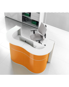 Wave (3) - Reception Counter Desk - W3564 x D841 x H740-1103mm